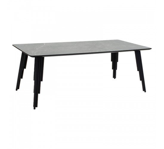 Τραπέζι σαλονιού Lifo MDF ανθρακί cement-μαύρο 120x60x45εκ Υλικό: MDF BOARD THICKNESS 18MM - iron tube:19*1.0mm 096-000027