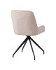 Καρέκλα περιστρεφόμενη Kadeira ύφασμα μπεζ με μαύρα μεταλλικά πόδια 57.5x51x89 Υλικό: VELVET - METAL 096-000052