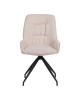 Καρέκλα περιστρεφόμενη Kadeira ύφασμα μπεζ με μαύρα μεταλλικά πόδια 57.5x51x89 Υλικό: VELVET - METAL 096-000052