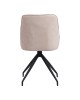 Καρέκλα περιστρεφόμενη Kadeira ύφασμα μπεζ με μαύρα μεταλλικά πόδια 57.5x51x89 Υλικό: VELVET - METAL 096-000052