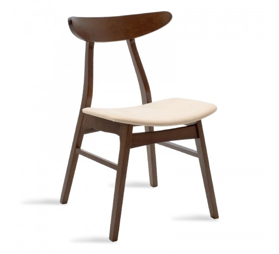 Καρέκλα Orlean μπεζ ύφασμα-rubberwood καρυδί πόδι Υλικό: RUBBERWOOD VENNER - FABRIC 097-000007 Καρέκλα Orlean μπεζ ύφασμα-rubberwood καρυδί πόδι Υλικό: RUBBERWOOD VENNER - FABRIC 097-000007