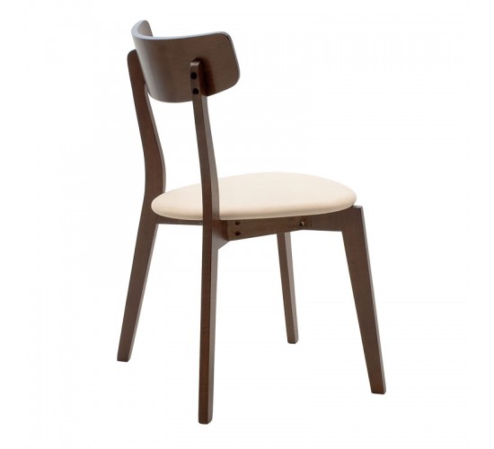 Καρέκλα Toto μπεζ ύφασμα-rubberwood καρυδί πόδι Υλικό: RUBBERWOOD VENNER - FABRIC 097-000011 Καρέκλα Toto μπεζ ύφασμα-rubberwood καρυδί πόδι Υλικό: RUBBERWOOD VENNER - FABRIC 097-000011