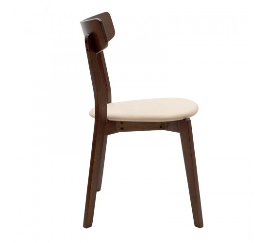 Καρέκλα Toto μπεζ ύφασμα-rubberwood καρυδί πόδι Υλικό: RUBBERWOOD VENNER - FABRIC 097-000011 Καρέκλα Toto μπεζ ύφασμα-rubberwood καρυδί πόδι Υλικό: RUBBERWOOD VENNER - FABRIC 097-000011