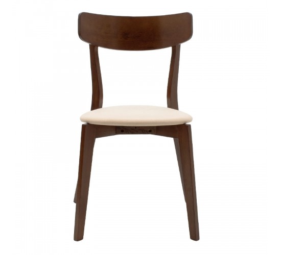 Καρέκλα Toto μπεζ ύφασμα-rubberwood καρυδί πόδι Υλικό: RUBBERWOOD VENNER - FABRIC 097-000011 Καρέκλα Toto μπεζ ύφασμα-rubberwood καρυδί πόδι Υλικό: RUBBERWOOD VENNER - FABRIC 097-000011