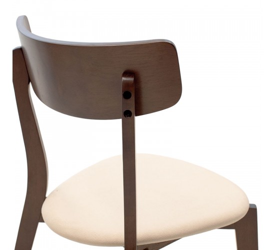 Καρέκλα Toto μπεζ ύφασμα-rubberwood καρυδί πόδι Υλικό: RUBBERWOOD VENNER - FABRIC 097-000011 Καρέκλα Toto μπεζ ύφασμα-rubberwood καρυδί πόδι Υλικό: RUBBERWOOD VENNER - FABRIC 097-000011