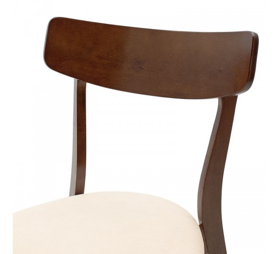 Καρέκλα Toto μπεζ ύφασμα-rubberwood καρυδί πόδι Υλικό: RUBBERWOOD VENNER - FABRIC 097-000011 Καρέκλα Toto μπεζ ύφασμα-rubberwood καρυδί πόδι Υλικό: RUBBERWOOD VENNER - FABRIC 097-000011