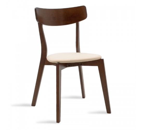 Καρέκλα Toto μπεζ ύφασμα-rubberwood καρυδί πόδι Υλικό: RUBBERWOOD VENNER - FABRIC 097-000011 Καρέκλα Toto μπεζ ύφασμα-rubberwood καρυδί πόδι Υλικό: RUBBERWOOD VENNER - FABRIC 097-000011