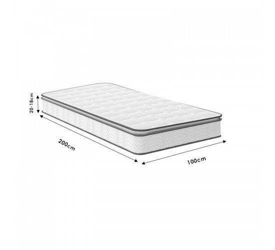 Στρώμα Perfecto Continuous springs μονής όψης ανώστρωμα 22-24cm 100x200εκ Υλικό: 1CM FOAM TOP - 17CM 1.8mm Contiunuous Spring 100-000023 Στρώμα Perfecto Continuous springs μονής όψης ανώστρωμα 22-24cm 100x200εκ Υλικό: 1CM FOAM TOP - 17CM 1.8mm Contiunuous Spring 100-000023