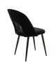 Καρέκλα Jonah βελούδο μαύρο-μαύρο πόδι Υλικό: METAL VELVET 101-000003