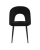 Καρέκλα Jonah βελούδο μαύρο-μαύρο πόδι Υλικό: METAL VELVET 101-000003