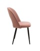 Καρέκλα Jonah βελούδο ροζ-μαύρο πόδι Υλικό: METAL VELVET 101-000005