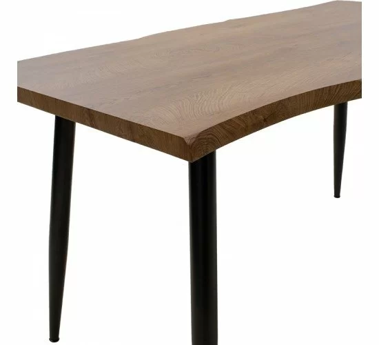 Τραπέζι Neve MDF καρυδί-πόδι μεταλλικό μαύρο 140x80x75εκ Υλικό: MDF 35MM - METAL 101-000025 Τραπέζι Neve MDF καρυδί-πόδι μεταλλικό μαύρο 140x80x75εκ Υλικό: MDF 35MM - METAL 101-000025