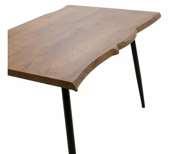 Τραπέζι Neve MDF καρυδί-πόδι μεταλλικό μαύρο 140x80x75εκ Υλικό: MDF 35MM - METAL 101-000025 Τραπέζι Neve MDF καρυδί-πόδι μεταλλικό μαύρο 140x80x75εκ Υλικό: MDF 35MM - METAL 101-000025