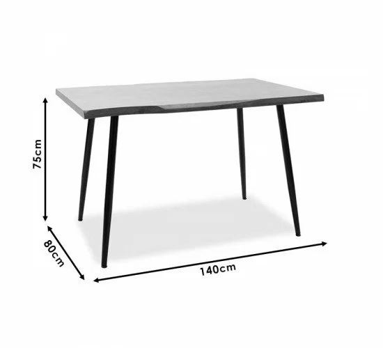 Τραπέζι Neve MDF καρυδί-πόδι μεταλλικό μαύρο 140x80x75εκ Υλικό: MDF 35MM - METAL 101-000025 Τραπέζι Neve MDF καρυδί-πόδι μεταλλικό μαύρο 140x80x75εκ Υλικό: MDF 35MM - METAL 101-000025
