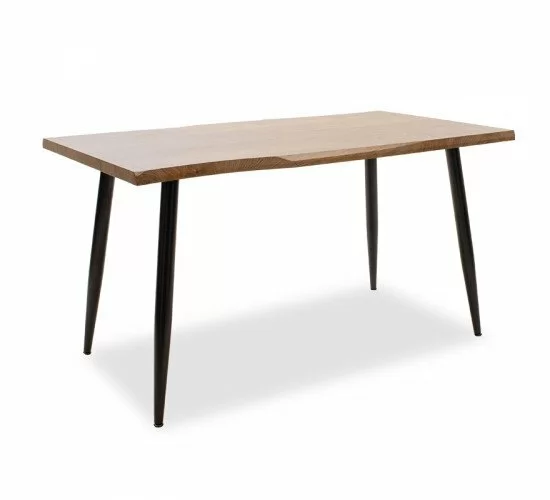 Τραπέζι Neve MDF καρυδί-πόδι μεταλλικό μαύρο 140x80x75εκ Υλικό: MDF 35MM - METAL 101-000025 Τραπέζι Neve MDF καρυδί-πόδι μεταλλικό μαύρο 140x80x75εκ Υλικό: MDF 35MM - METAL 101-000025