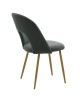 Καρέκλα Jonah βελούδο ανθρακί-φυσικό πόδι Υλικό: METAL VELVET 101-000081
