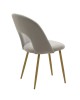 Καρέκλα Jonah βελούδο γκρι-φυσικό πόδι Υλικό: METAL VELVET 101-000082