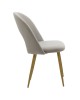 Καρέκλα Jonah βελούδο γκρι-φυσικό πόδι Υλικό: METAL VELVET 101-000082