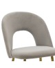 Καρέκλα Jonah βελούδο γκρι-φυσικό πόδι Υλικό: METAL VELVET 101-000082