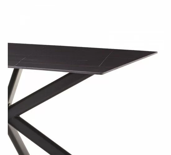 Τραπέζι Bethan sintered stone γκρι cement-μαύρο 180x90x75εκ Υλικό: METAL 20x60 12mm 101-000084 Τραπέζι Bethan sintered stone γκρι cement-μαύρο 180x90x75εκ Υλικό: METAL 20x60 12mm 101-000084