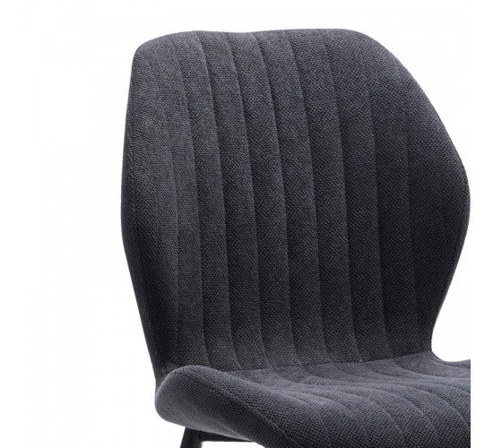 Καρέκλα Fersity ύφασμα ανθρακί-πόδι μέταλλο μαύρο 48x56.5x85.5εκ Υλικό: METAL LEGS DIA 25x1 MM -  FABRIC 101-000085