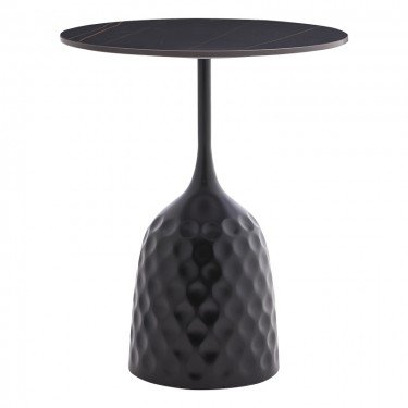 Βοηθητικό τραπέζι Kousien Inart μαύρο sintered stone Φ50x60εκ Υλικό: SINTERED STONE 12mm 101-000099