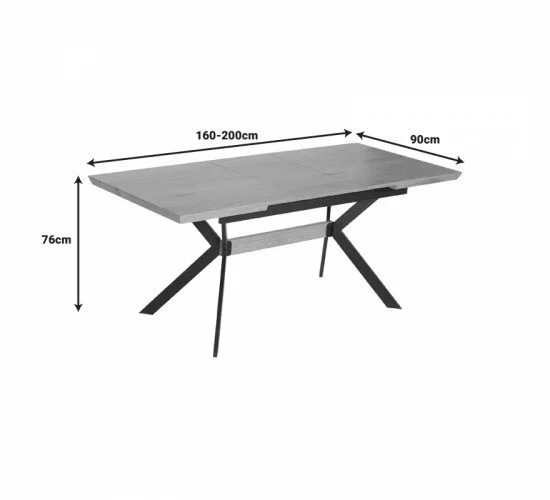 Τραπέζι Jessamy επεκτεινόμενο MDF 43mm σε φυσική απόχρωση και πόδι μεταλλικό μαύρο 160/200x90x76εκ Υλικό: METAL 20x60 1.2mm - MDF 43mm 101-000120 Τραπέζι Jessamy επεκτεινόμενο MDF 43mm σε φυσική απόχρωση και πόδι μεταλλικό μαύρο 160/200x90x76εκ Υλικό: METAL 20x60 1.2mm - MDF 43mm 101-000120