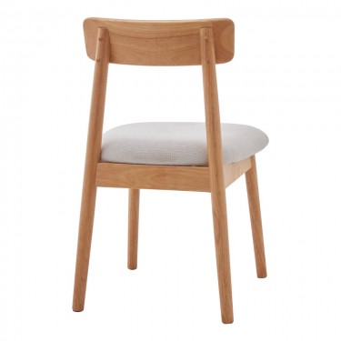 Καρέκλα Tullo rubberwood σε φυσική απόχρωση 46x45x78εκ Υλικό: RUBBERWOOD 101-000126