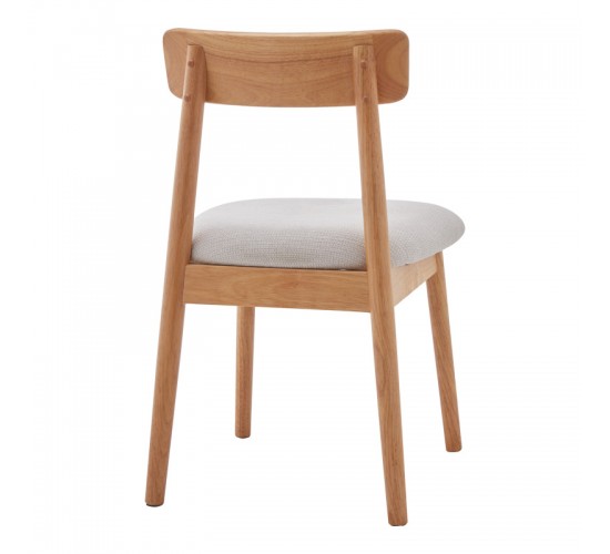 Καρέκλα Tullo rubberwood σε φυσική απόχρωση 46x45x78εκ Υλικό: RUBBERWOOD 101-000126