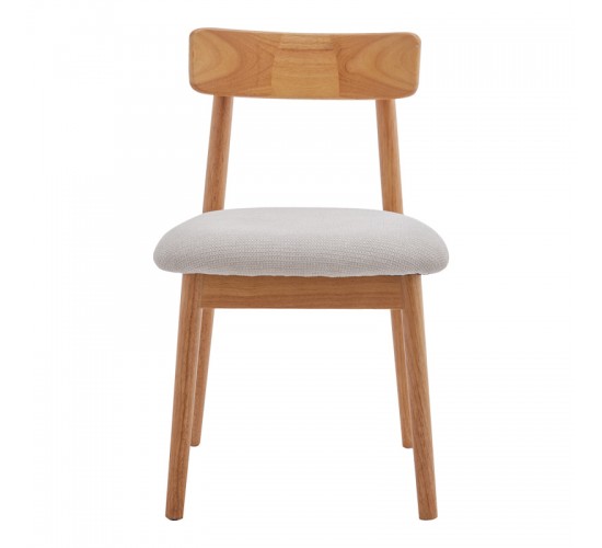 Καρέκλα Tullo rubberwood σε φυσική απόχρωση 46x45x78εκ Υλικό: RUBBERWOOD 101-000126