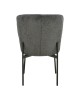 Καρέκλα Houlian ανθρακί ύφασμα-πόδι μαύρο μέταλλο 44x66x89εκ Υλικό: METAL - FABRIC 101-000127