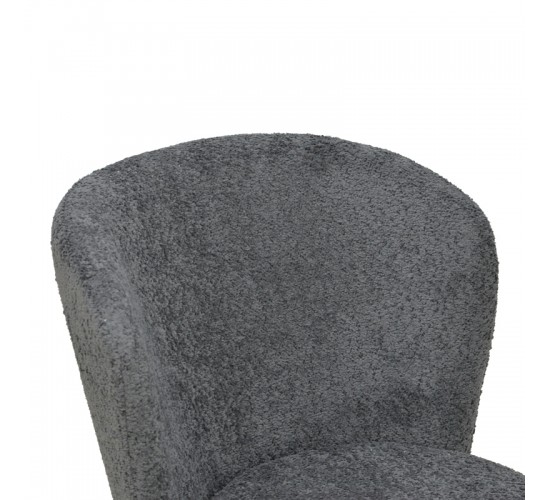 Καρέκλα Houlian ανθρακί ύφασμα-πόδι μαύρο μέταλλο 44x66x89εκ Υλικό: METAL - FABRIC 101-000127