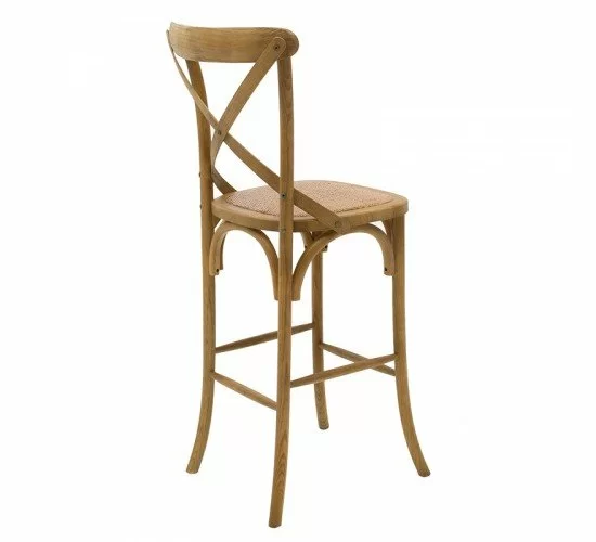 Σκαμπό μπαρ Reid ξύλο ανοιχτό καρυδί-έδρα καφέ rattan Υλικό: WOOD - RATTAN 102-000006 Σκαμπό μπαρ Reid ξύλο ανοιχτό καρυδί-έδρα καφέ rattan Υλικό: WOOD - RATTAN 102-000006