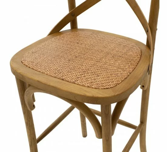 Σκαμπό μπαρ Reid ξύλο ανοιχτό καρυδί-έδρα καφέ rattan Υλικό: WOOD - RATTAN 102-000006 Σκαμπό μπαρ Reid ξύλο ανοιχτό καρυδί-έδρα καφέ rattan Υλικό: WOOD - RATTAN 102-000006
