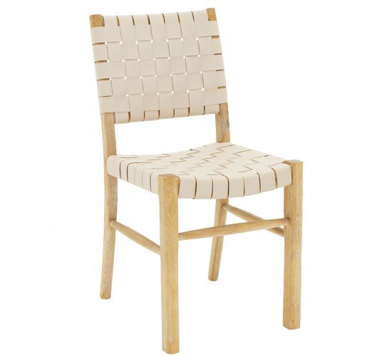 Καρέκλα Brane ξύλο sonoma antique-έδρα pu εκρού Υλικό: WOOD - PVC - PU 102-000007