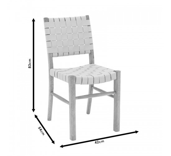 Καρέκλα Brane ξύλο sonoma antique-έδρα pu εκρού Υλικό: WOOD - PVC - PU 102-000007