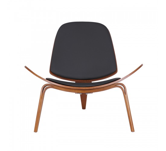Πολυθρόνα Vilma PU μαύρο- plywood καρυδί 90x73x75εκ Υλικό: PLYWOOD - PU - FOAM 106-000015 Πολυθρόνα Vilma PU μαύρο- plywood καρυδί 90x73x75εκ Υλικό: PLYWOOD - PU - FOAM 106-000015