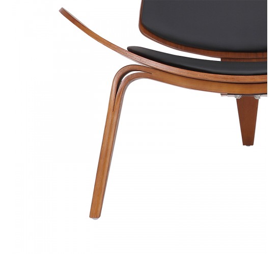 Πολυθρόνα Vilma PU μαύρο- plywood καρυδί 90x73x75εκ Υλικό: PLYWOOD - PU - FOAM 106-000015 Πολυθρόνα Vilma PU μαύρο- plywood καρυδί 90x73x75εκ Υλικό: PLYWOOD - PU - FOAM 106-000015