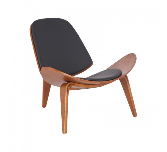 Πολυθρόνα Vilma PU μαύρο- plywood καρυδί 90x73x75εκ Υλικό: PLYWOOD - PU - FOAM 106-000015 Πολυθρόνα Vilma PU μαύρο- plywood καρυδί 90x73x75εκ Υλικό: PLYWOOD - PU - FOAM 106-000015