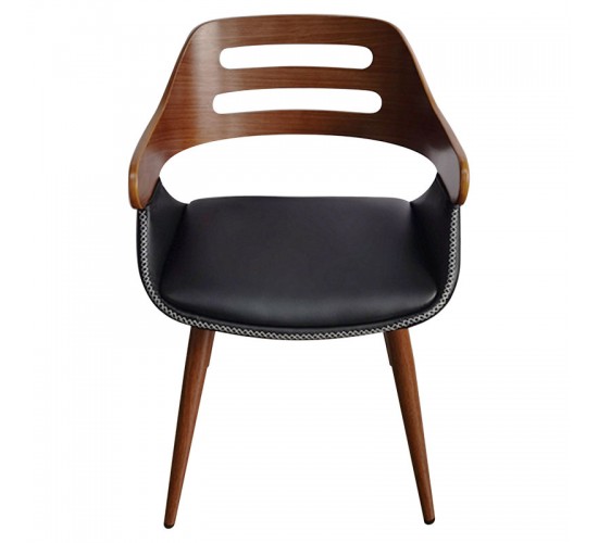 Πολυθρόνα Valeria PU μαύρο-πόδι καρυδί Υλικό: PLYWOOD - PU 106-000018 Πολυθρόνα Valeria PU μαύρο-πόδι καρυδί Υλικό: PLYWOOD - PU 106-000018