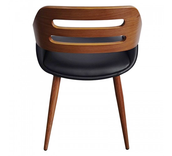 Πολυθρόνα Valeria PU μαύρο-πόδι καρυδί Υλικό: PLYWOOD - PU 106-000018 Πολυθρόνα Valeria PU μαύρο-πόδι καρυδί Υλικό: PLYWOOD - PU 106-000018