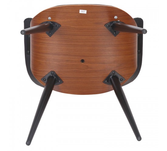 Πολυθρόνα Austen PU μαύρο-πόδι καρυδί Υλικό: PLYWOOD - PU 106-000019 Πολυθρόνα Austen PU μαύρο-πόδι καρυδί Υλικό: PLYWOOD - PU 106-000019