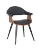 Πολυθρόνα Austen PU μαύρο-πόδι καρυδί Υλικό: PLYWOOD - PU 106-000019 Πολυθρόνα Austen PU μαύρο-πόδι καρυδί Υλικό: PLYWOOD - PU 106-000019