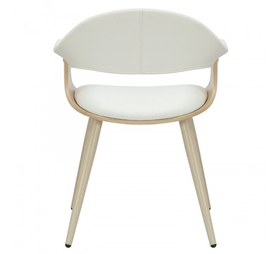 Πολυθρόνα Austen PU λευκό-πόδι φυσικό Υλικό: PLYWOOD - PU 106-000029 Πολυθρόνα Austen PU λευκό-πόδι φυσικό Υλικό: PLYWOOD - PU 106-000029