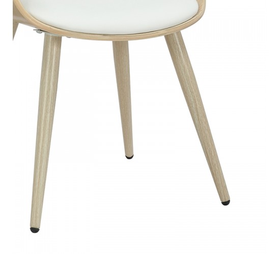 Πολυθρόνα Austen PU λευκό-πόδι φυσικό Υλικό: PLYWOOD - PU 106-000029 Πολυθρόνα Austen PU λευκό-πόδι φυσικό Υλικό: PLYWOOD - PU 106-000029
