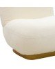 Πολυθρόνα Rosalie ύφασμα μπουκλέ cream-χρυσό 83x80x79εκ Υλικό: FABRIC - METAL 110-000050