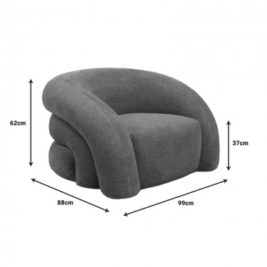 Πολυθρόνα Lexy κρεμ ύφασμα 100x89.5x60εκ Υλικό: plywood frame.26D foam.100%  polyester fabric 110-000067