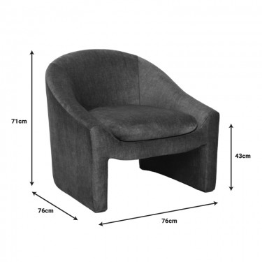 Πολυθρόνα Berza κρεμ ύφασμα 76x76x71εκ Υλικό: plywood frame.26D foam.100%  polyester fabric 110-000074