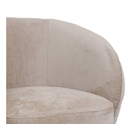 Πολυθρόνα περιστρεφόμενη Kreslo υφασμα σε κρεμ απόχρωση 78x81x77εκ Υλικό: PLYWOOD. FABRIC 110-000076