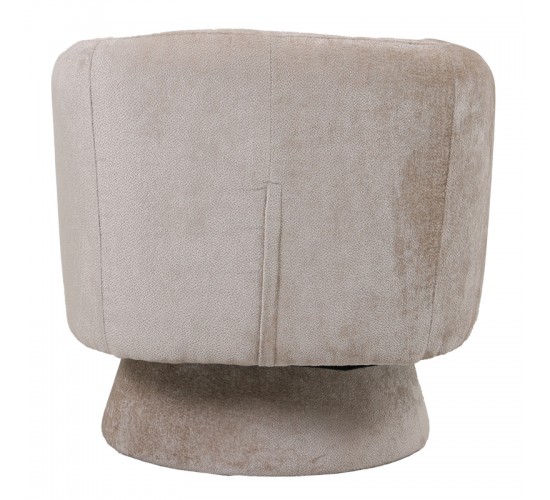 Πολυθρόνα περιστρεφόμενη Kreslo υφασμα σε κρεμ απόχρωση 78x81x77εκ Υλικό: PLYWOOD. FABRIC 110-000076